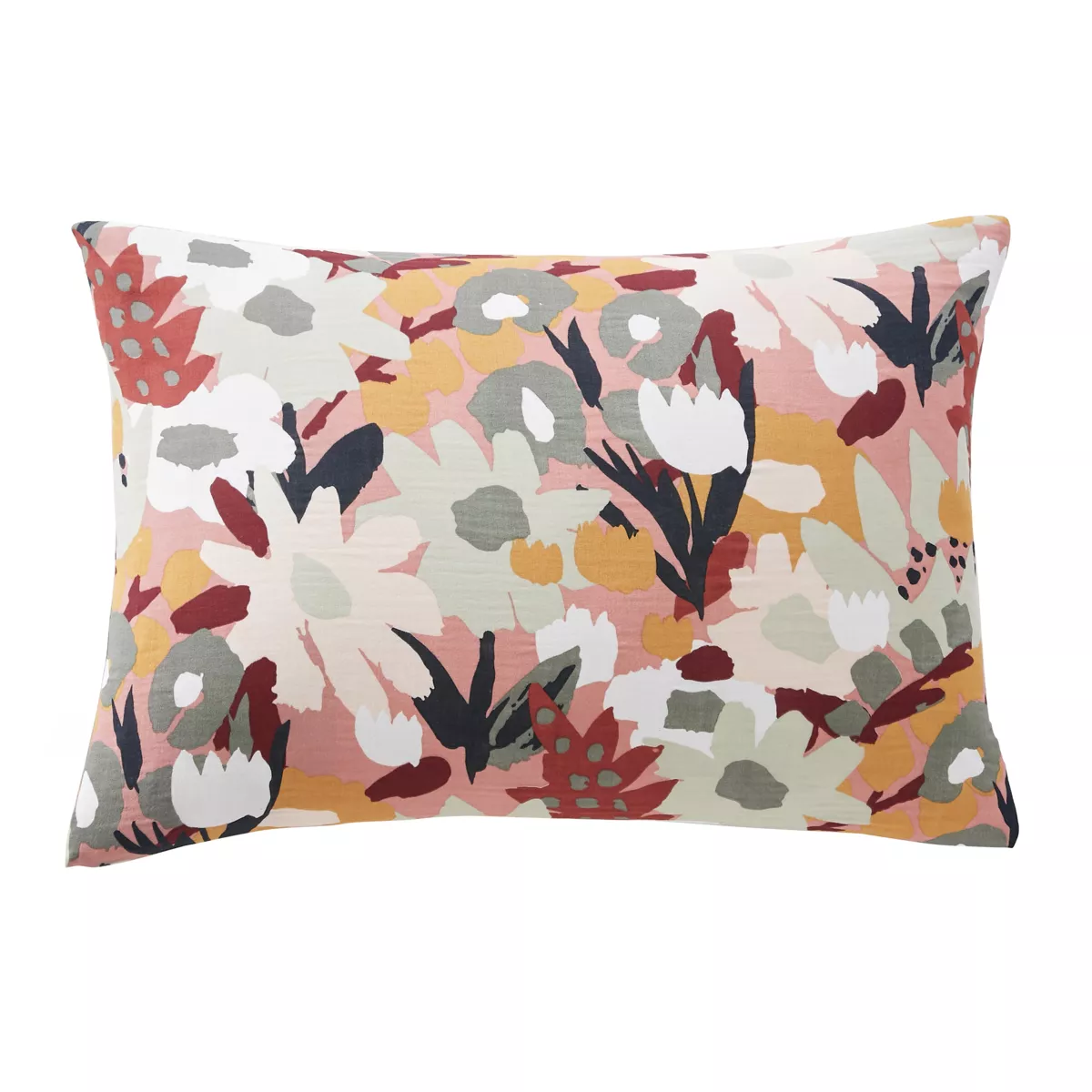 Funda de almohada rectangular en gasa de algodón (50 x 70 cm) Azel Multicolor