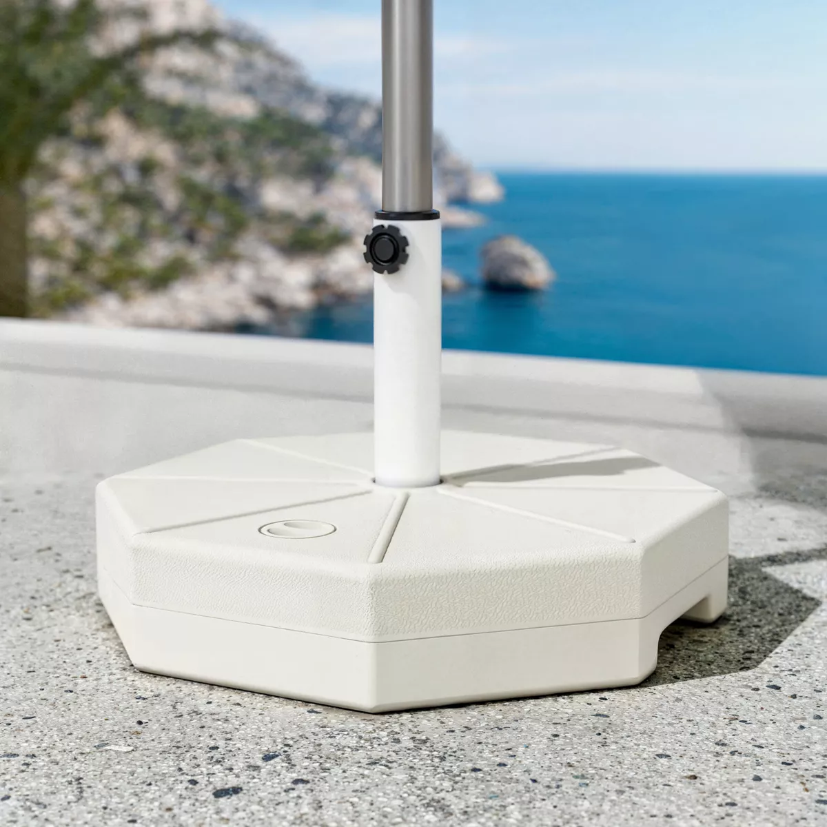 Standard parasolvoet vulbaar 28L - Wit