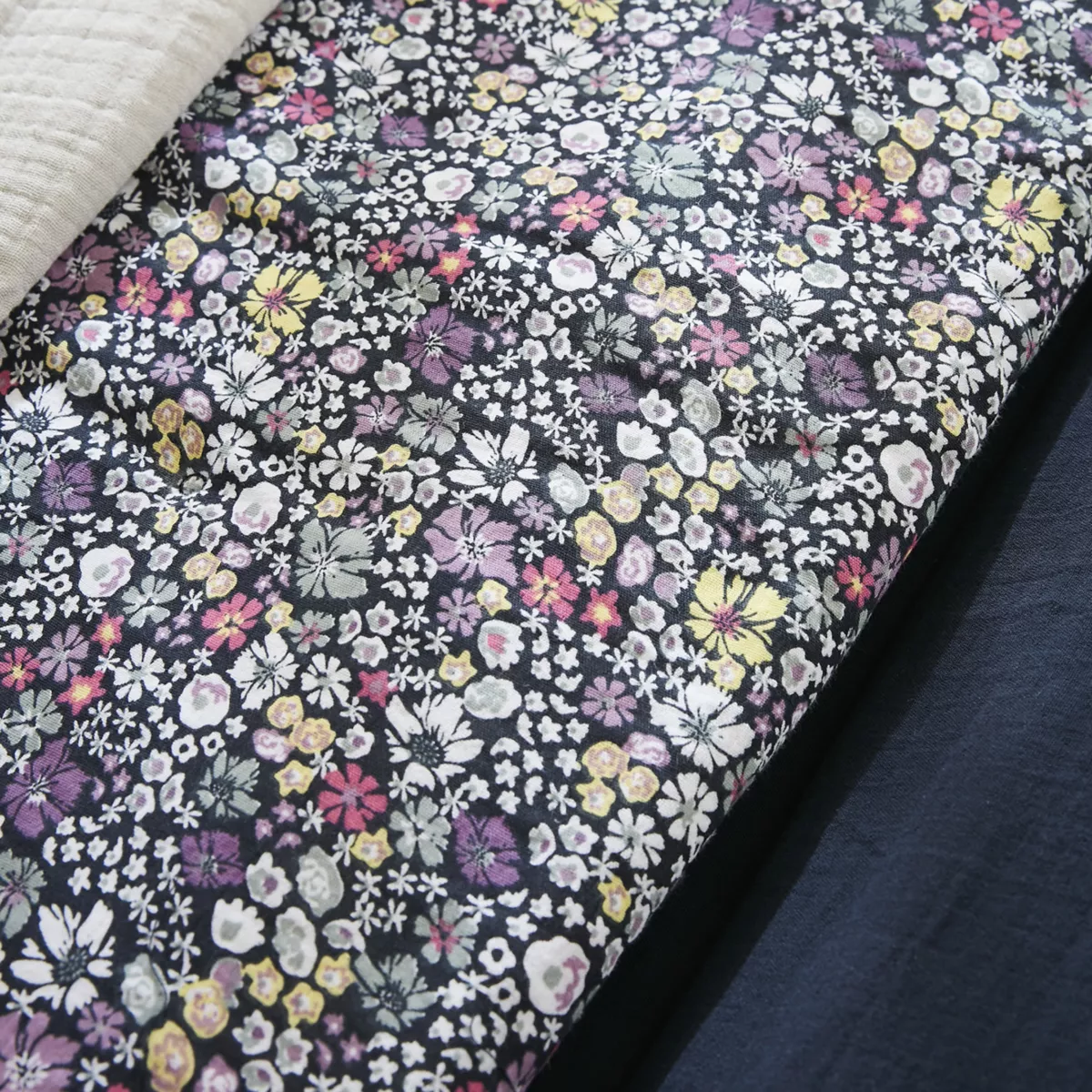 Edredón en gasa de algodón (90 x 200 cm) Elya Violeta