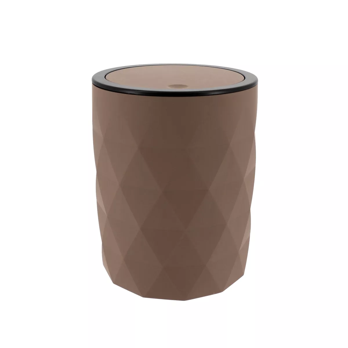 Abfalleimer fürs Badezimmer aus Gummi 6L Rubby Braun