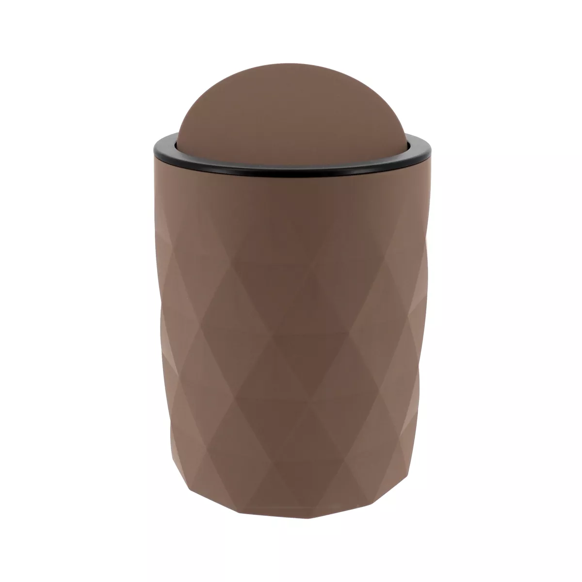 Abfalleimer fürs Badezimmer aus Gummi 6L Rubby Braun