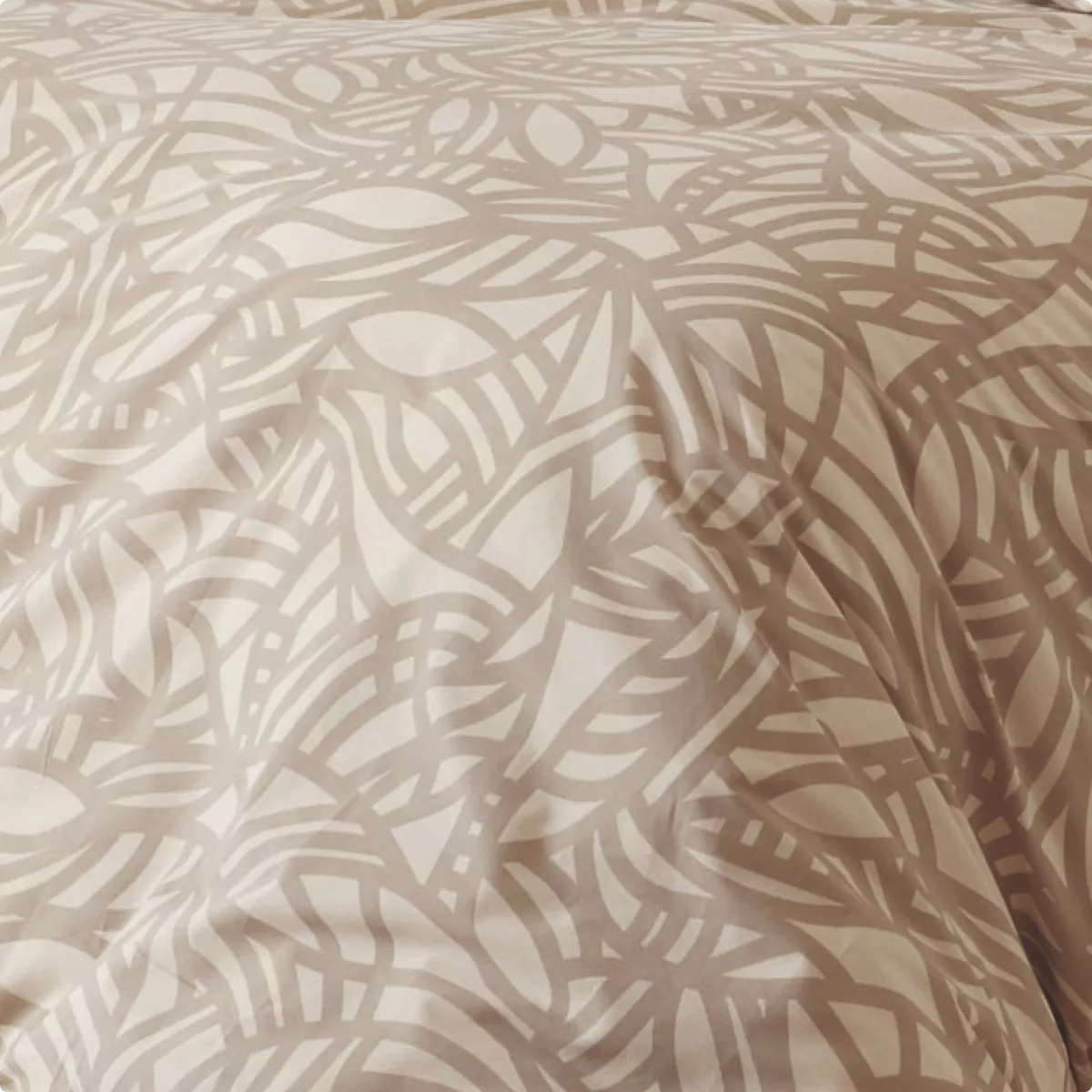 Federa cuscino a rullo in cotone lavato (L200 cm) Séréna Beige