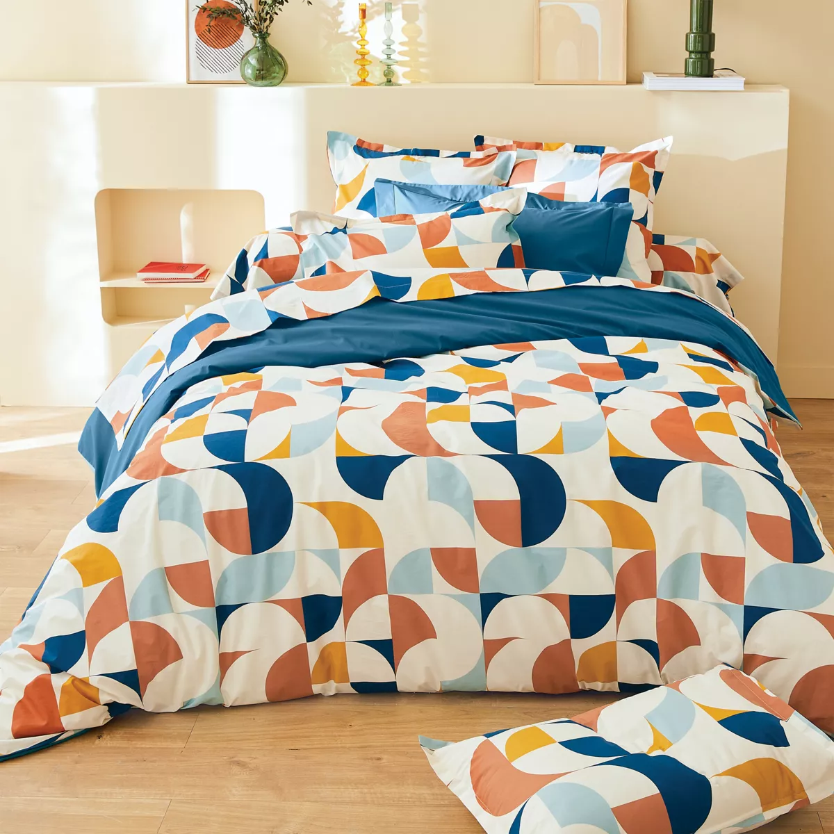 Housse de couette percale de coton (240 x 220 cm) Modulo Multicolore