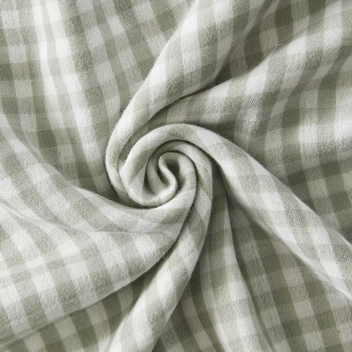 Tovaglia rettangolare in garza di cotone (150 x 350 cm) Vickie Verde eucalipto