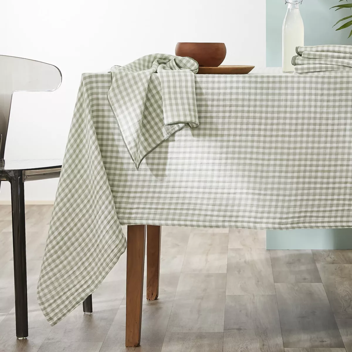 Set di 2 strofinacci in garza di cotone (50 x 70 cm) Vickie Verde eucalipto