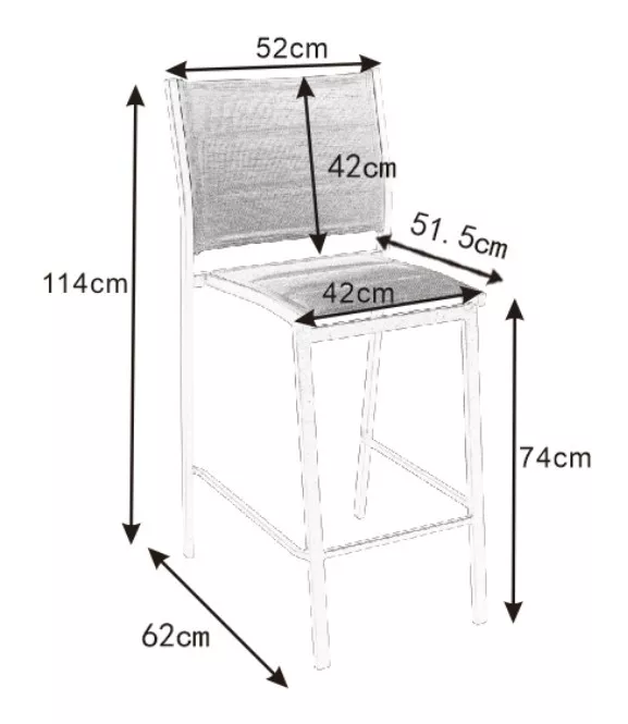 Tabouret de jardin Alu empilable Murano - Gris anthracite