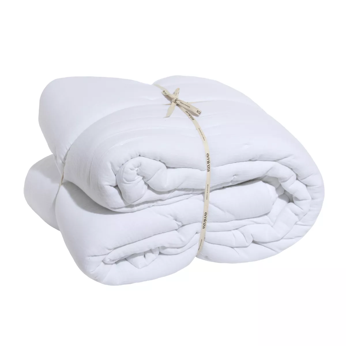 Bedsprei Katoengaas (260 x 240 cm) Gaïa Roomwit