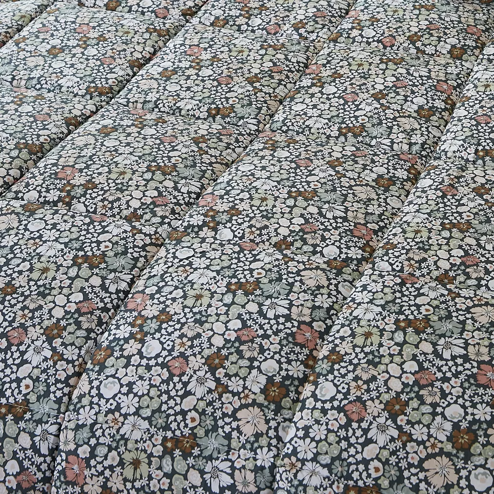 Nórdico estampado templado (140 x 200 cm) y una funda en algodón Malia Multicolor