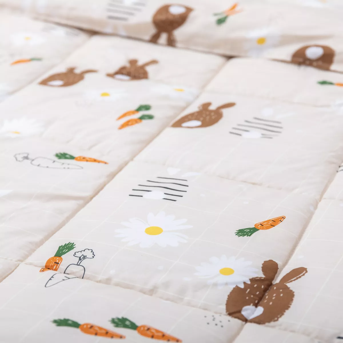 Piumino stampato per bambini e la sua federa (140 x 200 cm) Pompon Marrone