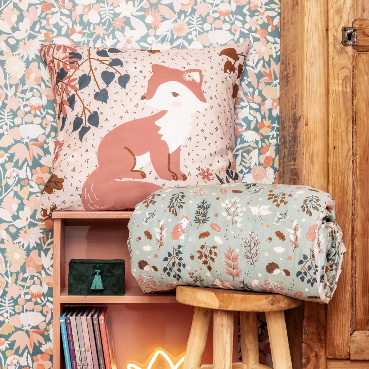 Funda nórdica y fundas para niño en algodón (240 x 220 cm) Tamia Multicolor