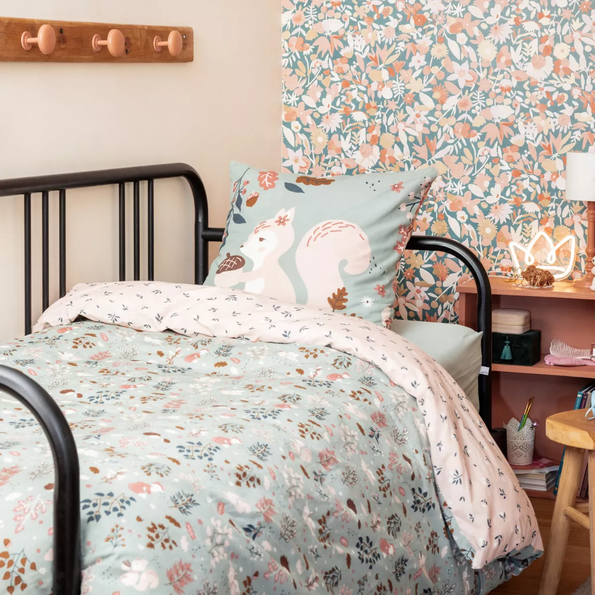 Dekbedovertrek en twee kussenslopen katoen (200 x 200 cm) Tamia Meerkleurig