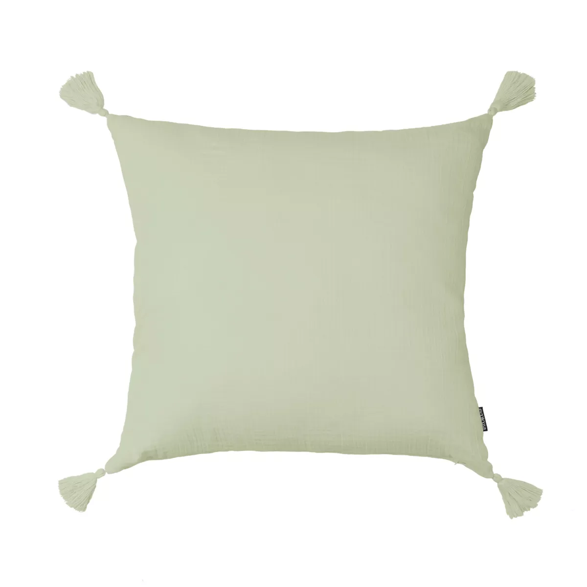 Cuscino quadrato in garza di cotone (60 x 60 cm) Gaia Verde tiglio