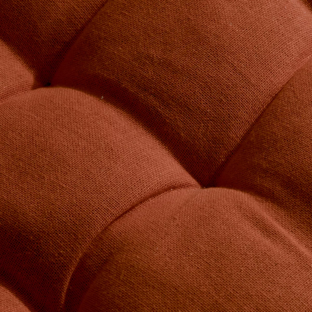 Coussin de chaise rond coton (40 cm) Pixel Terracotta