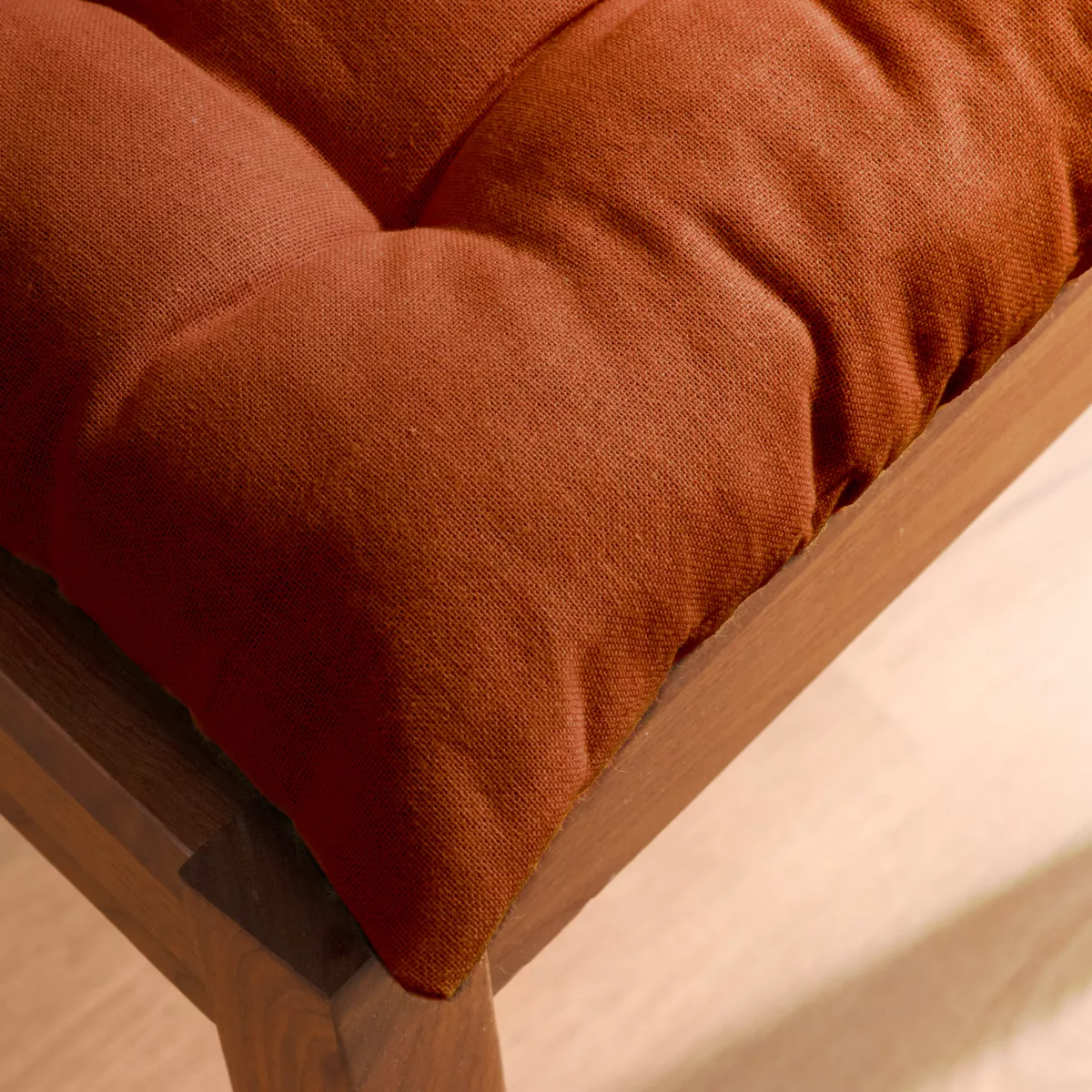 Cojín de silla cuadrado en algodón (40 x 40 cm) Pixel Terracota