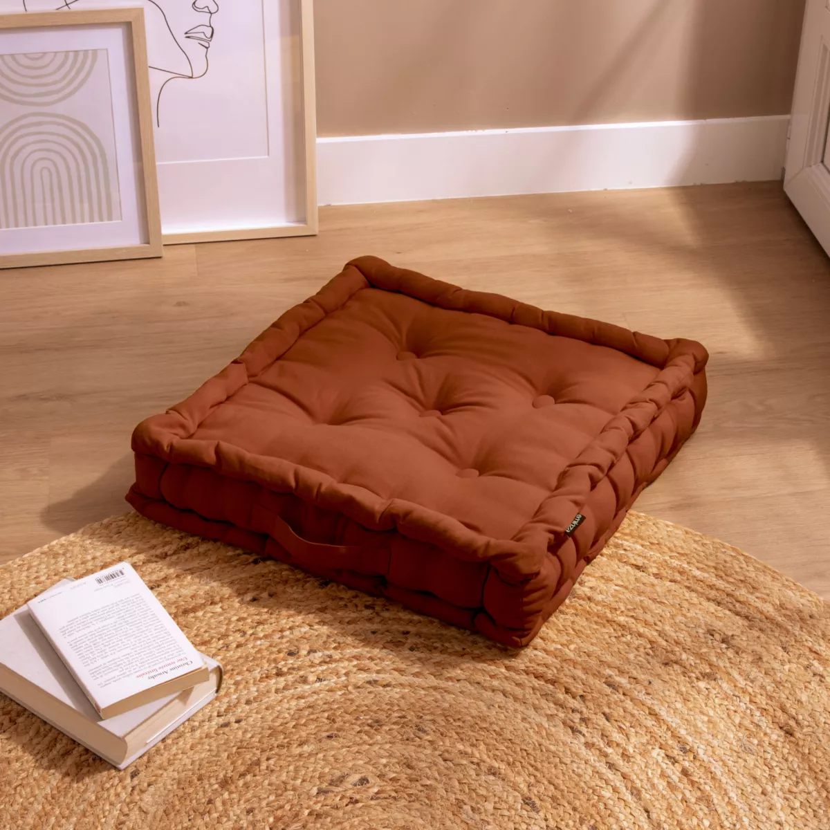 Cojín de suelo (50 x H10 cm) Pixel Terracota 1