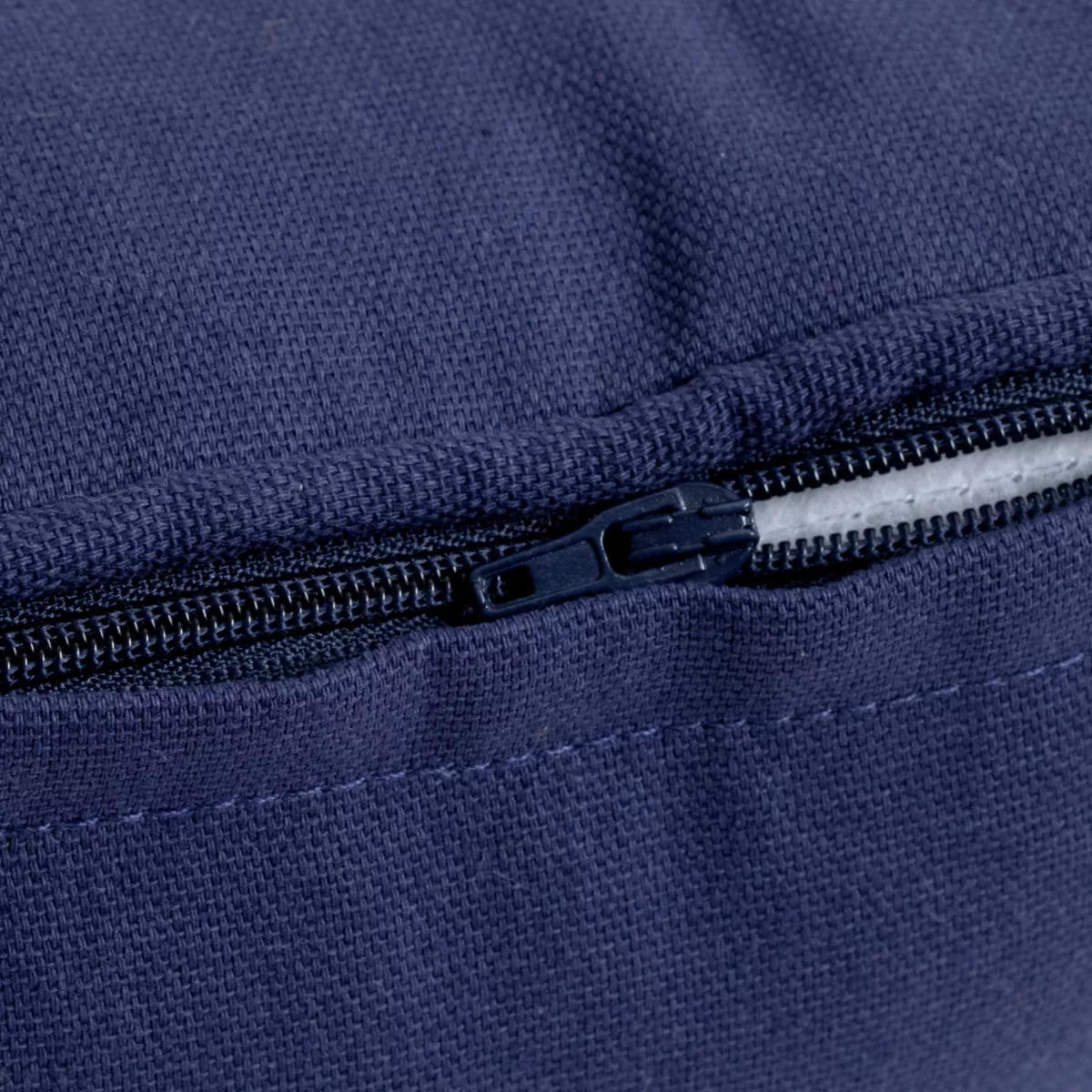 Coussin rectangulaire coton (40 x 60 cm) Pixel franges Bleu marine