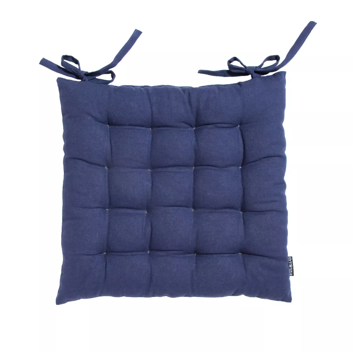 Cojín de silla cuadrado en algodón (40 x 40 cm) Pixel Azul marino