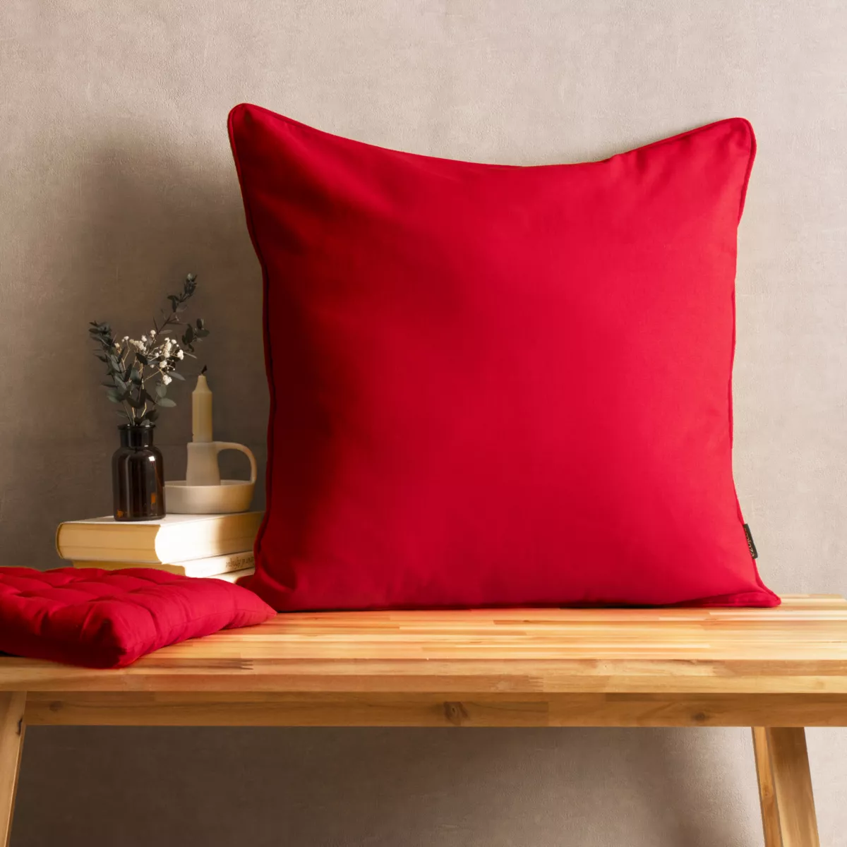 Coussin carré coton (60 x 60 cm) Pixel Rouge