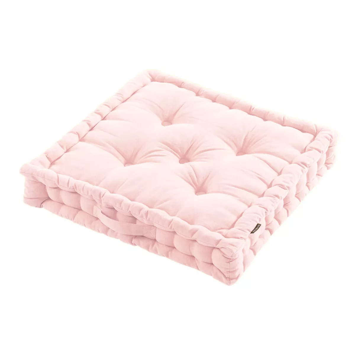 Cojín de suelo en algodón (60 x 60 cm) Pixel Rosa palo