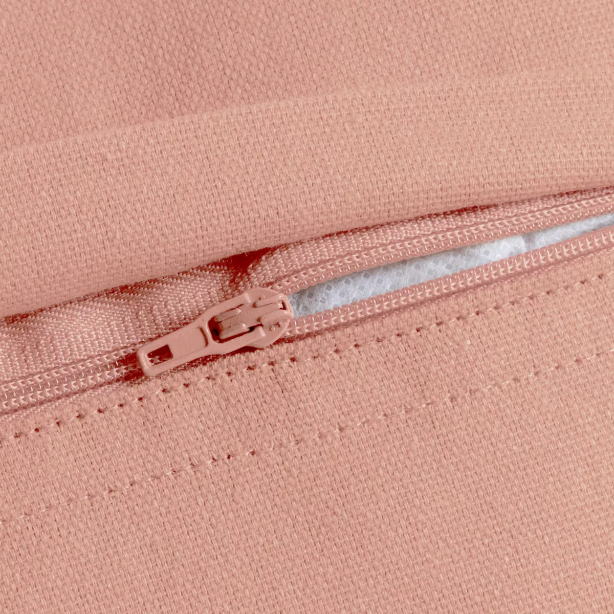 Cuscino quadrato in cotone (45 x 45 cm) Pixel con frange Rosa pesca