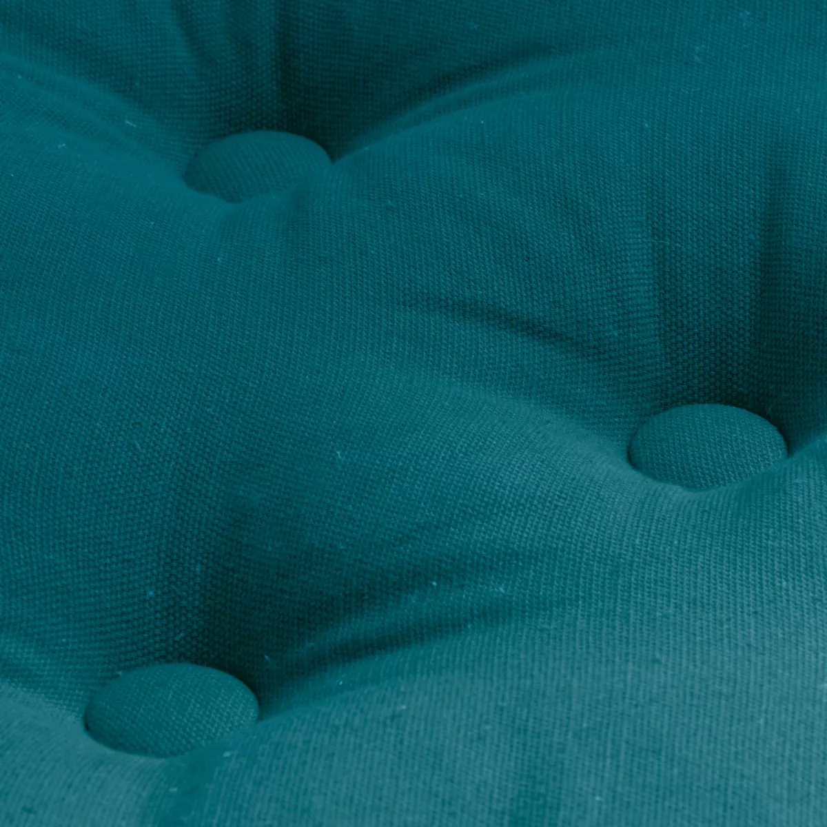 Coussin de sol coton (50 x 50 cm) Pixel Bleu canard