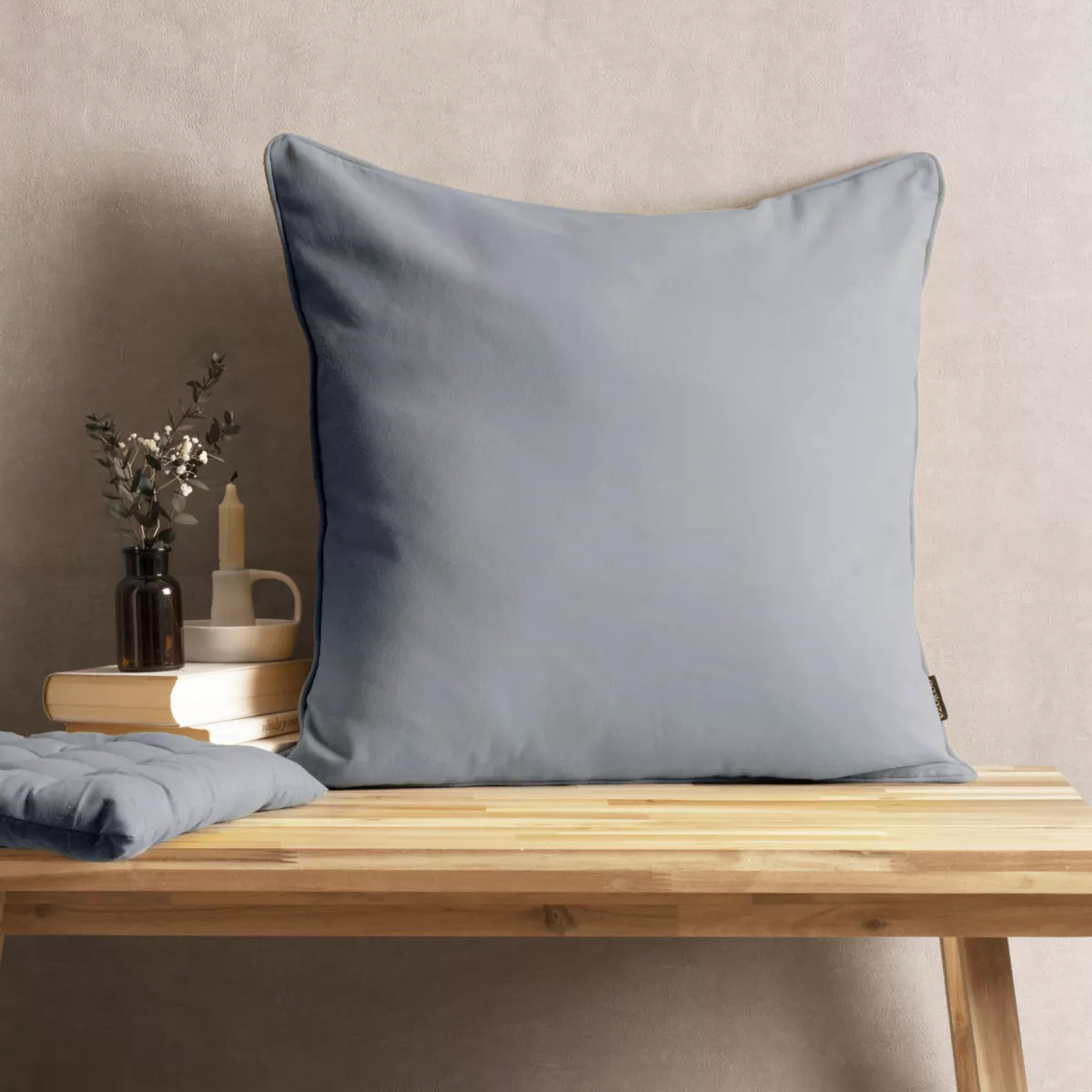 Coussin carré coton (60 x 60 cm) Pixel Gris