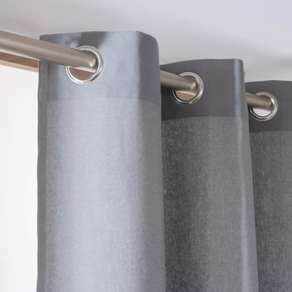 Overgordijn katoen (140 x 260 cm) Pixel Grijs