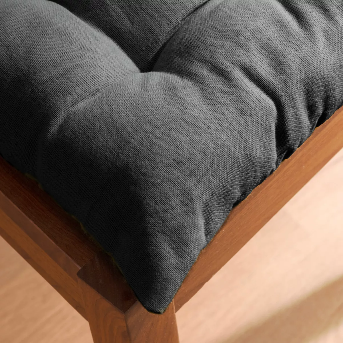 Cuscino per sedia quadrato in cotone (40 x 40 cm) Pixel Grigio antracite