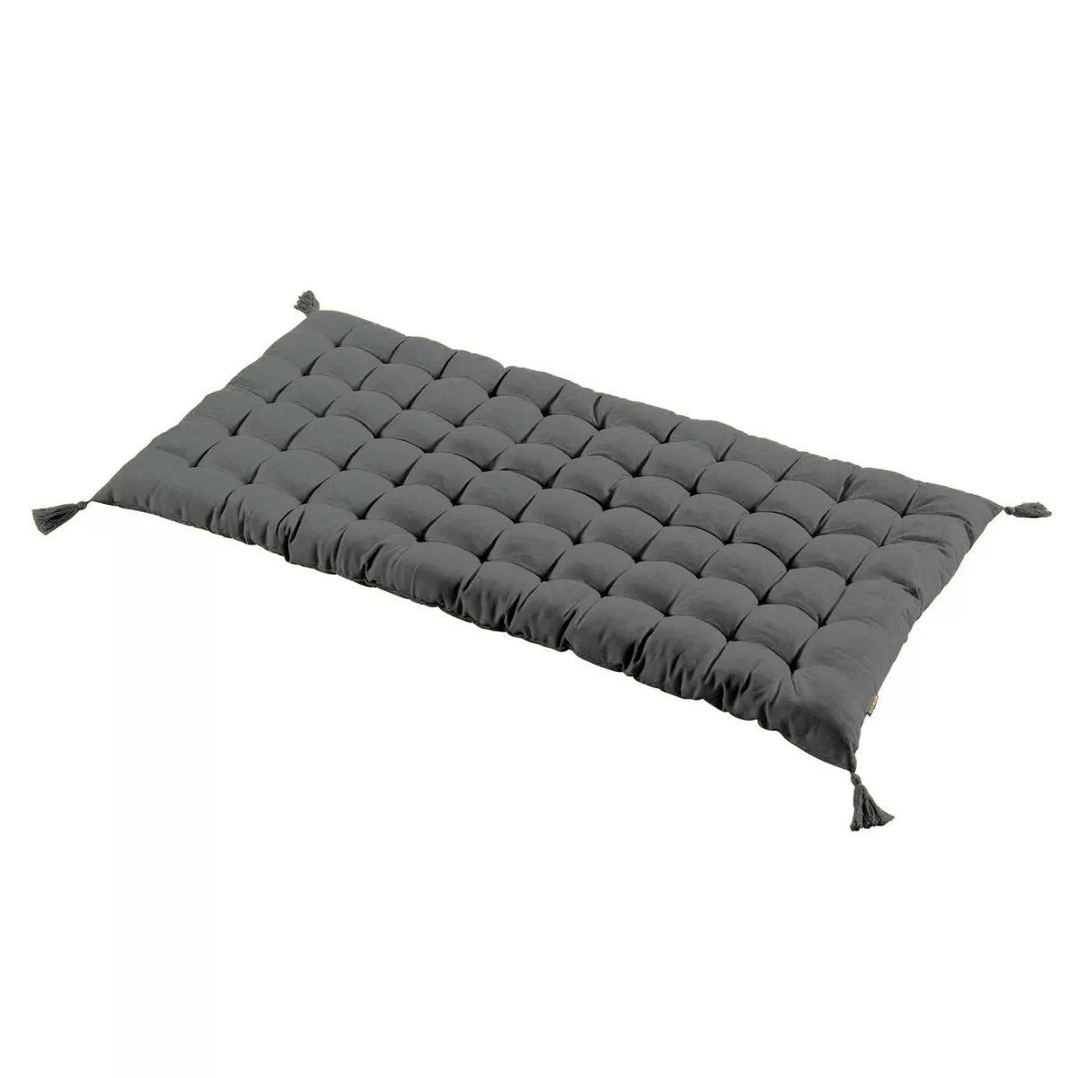 Matelas de sol coton (120 x 60 cm) Pixel Gris anthracite