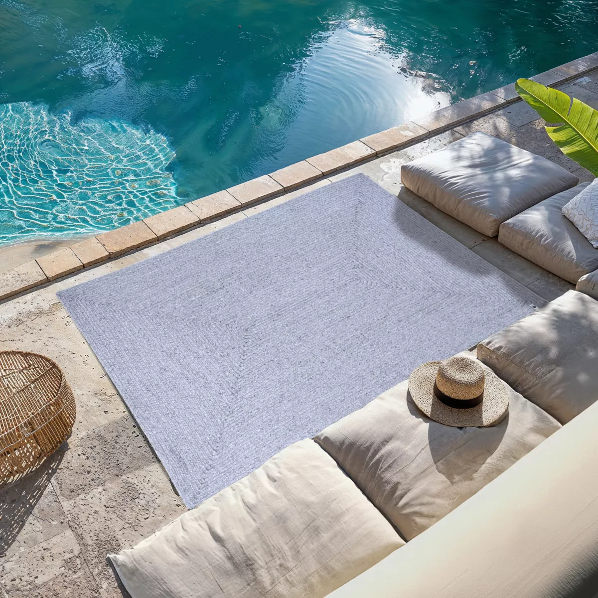 Tapis d'extérieur (120 x 170 cm) Pablo Noir cendré 1