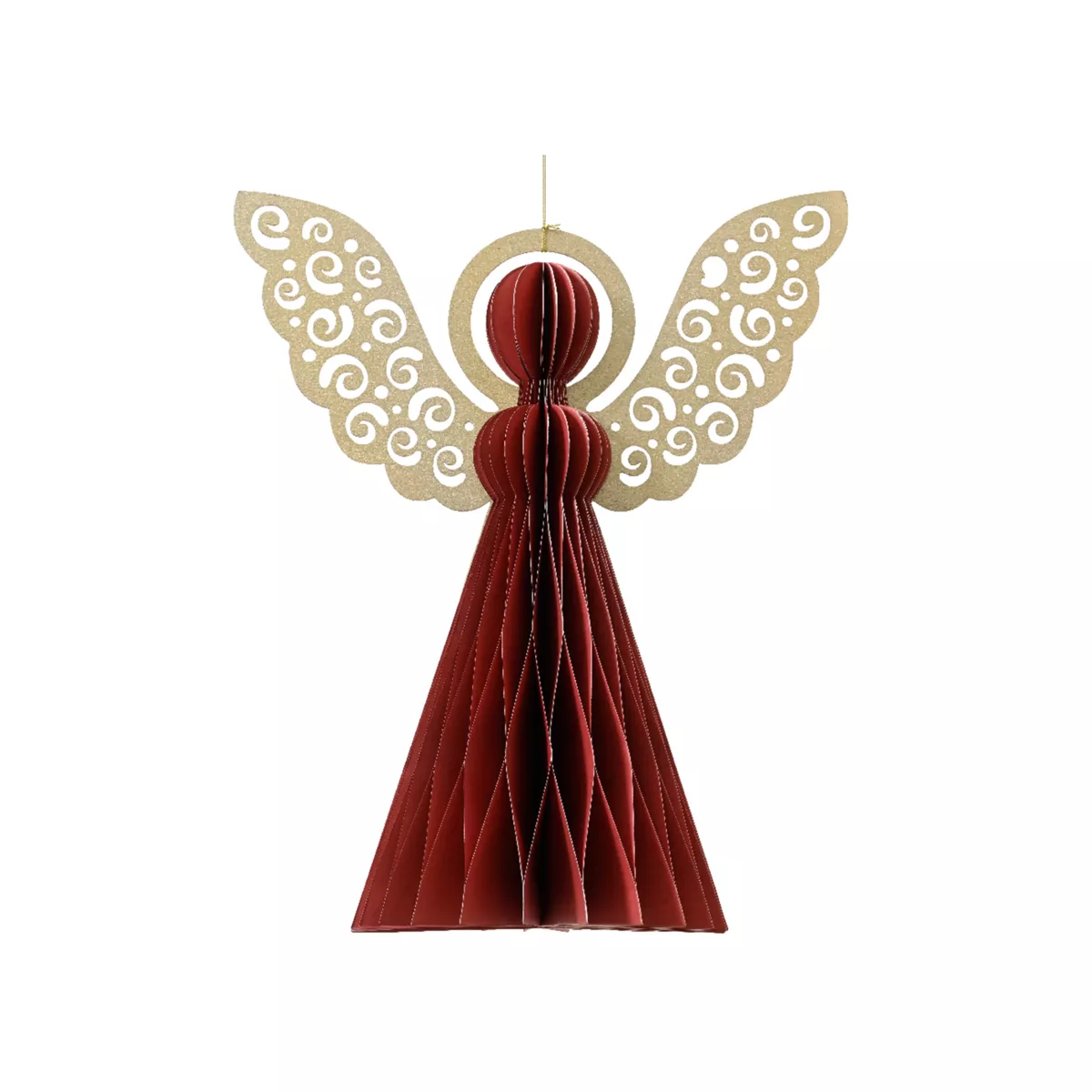 Ange en papier à suspendre (H15 cm) Fermeture Magnétique Rouge