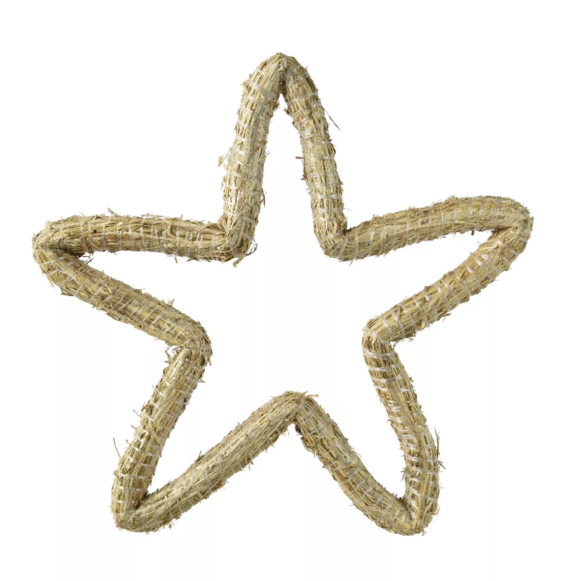 Weihnachtskranz aus Stroh (D42 cm) Étoile zum Dekorieren
