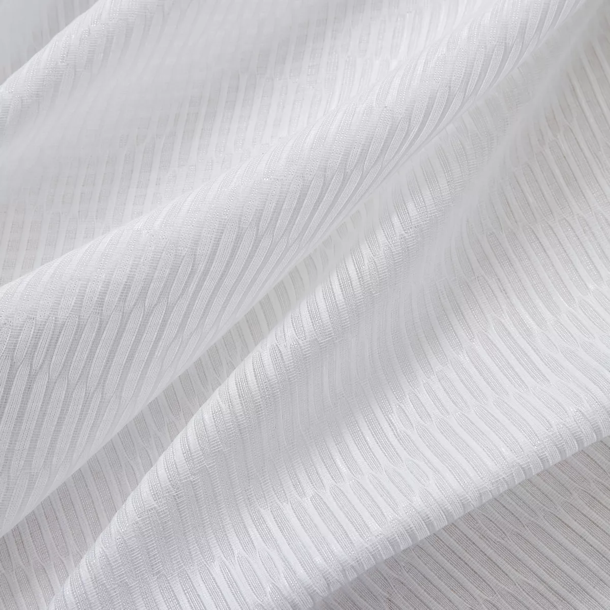 Tenda trasparente con occhielli (140 x 280 cm) Maël Bianco