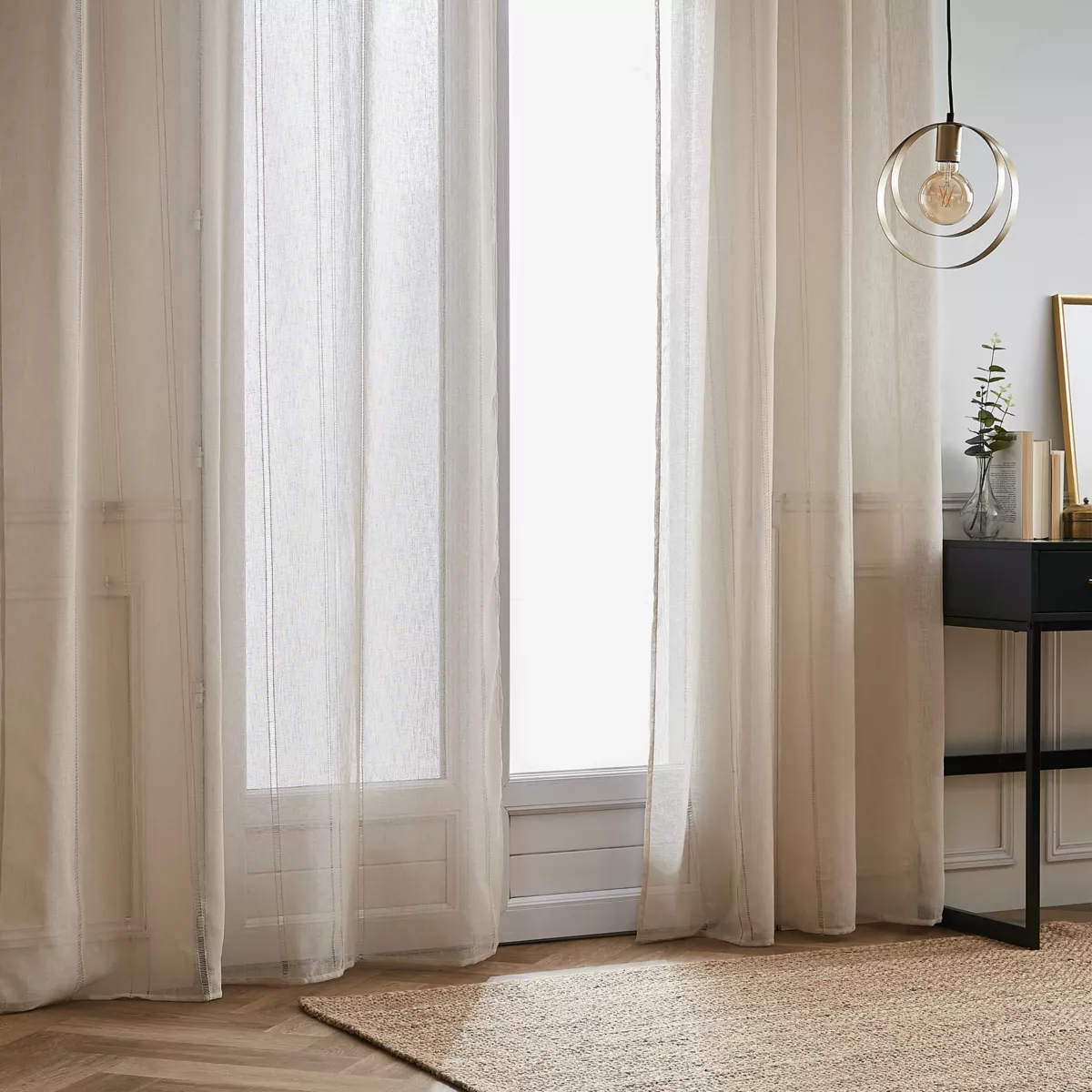 Voilage œillets (140 x 280 cm) Léontine Beige