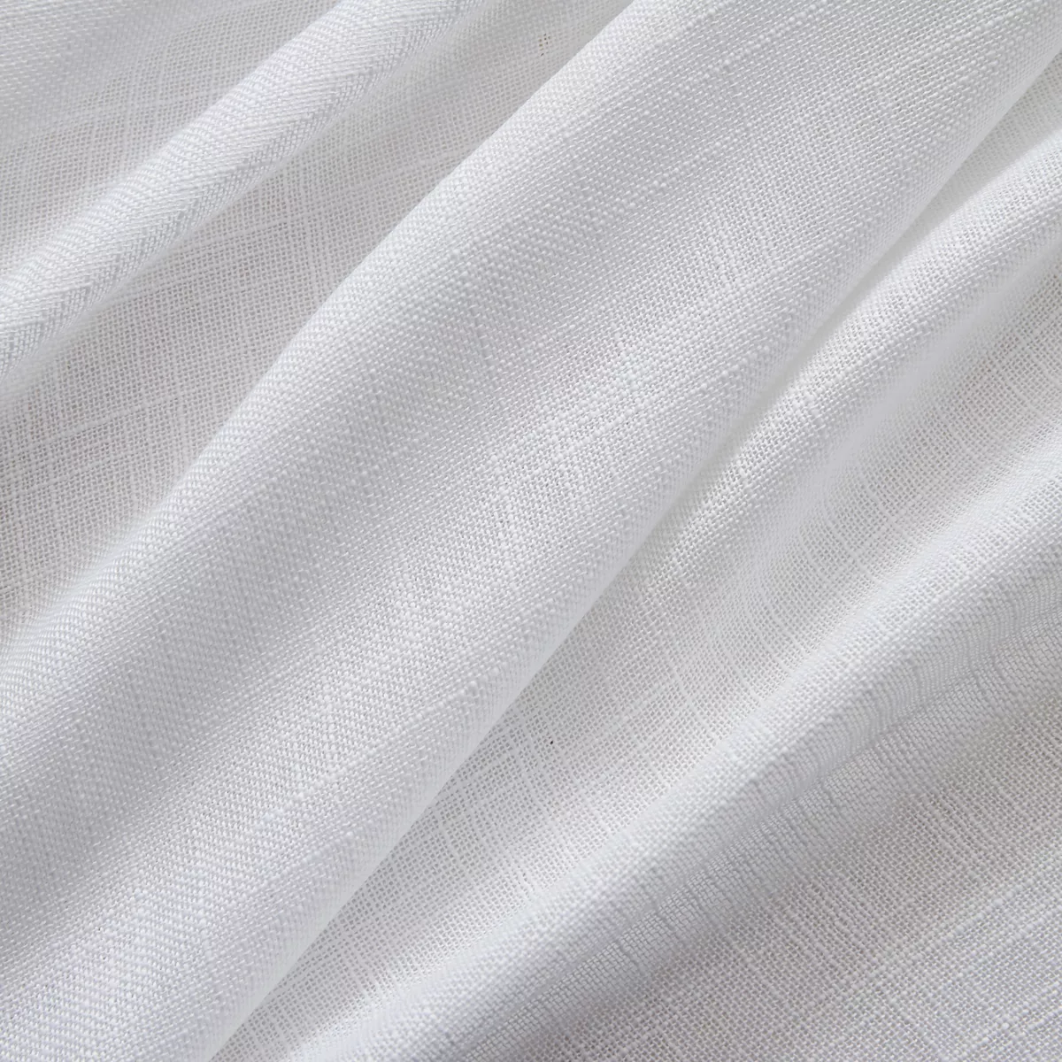 Gardine Leinen-Optik mit Kräuselband (140 x 240 cm) Robin Weiß