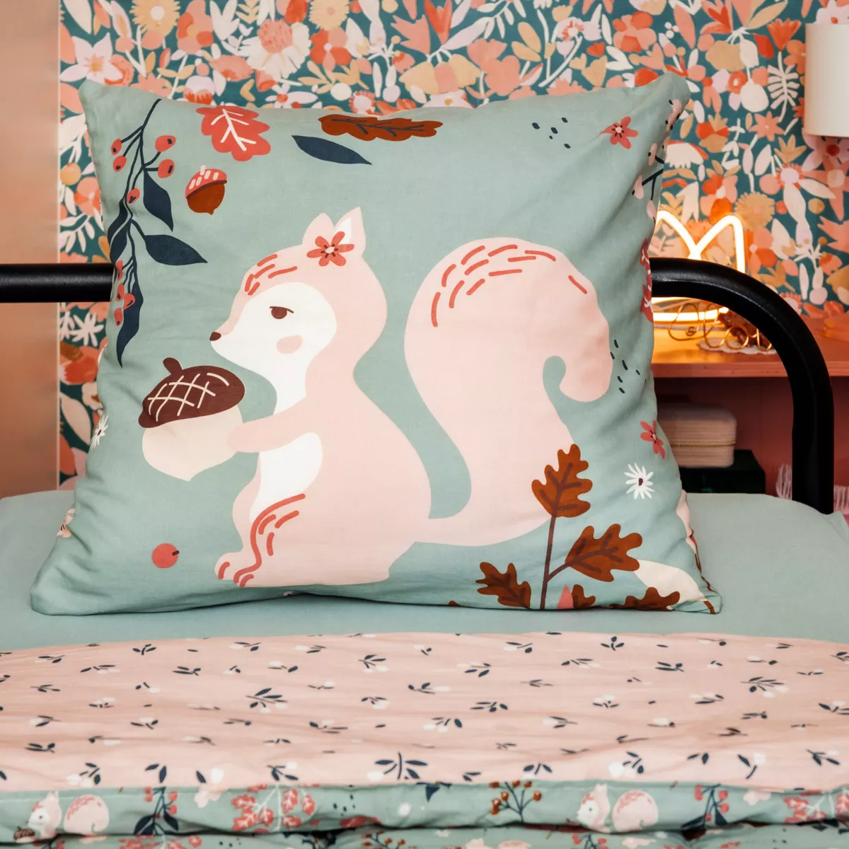 Dekbedovertrek met één kussensloop katoen (140 x 200 cm) Tamia Meerkleurig