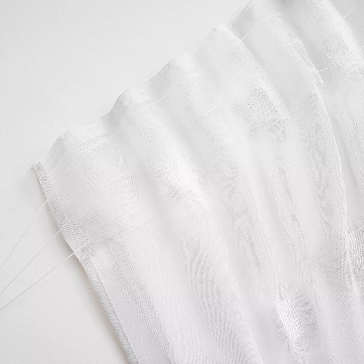 Gardine mit Kräuselband & Pompons (280 x 240 cm) Suzie Weiß