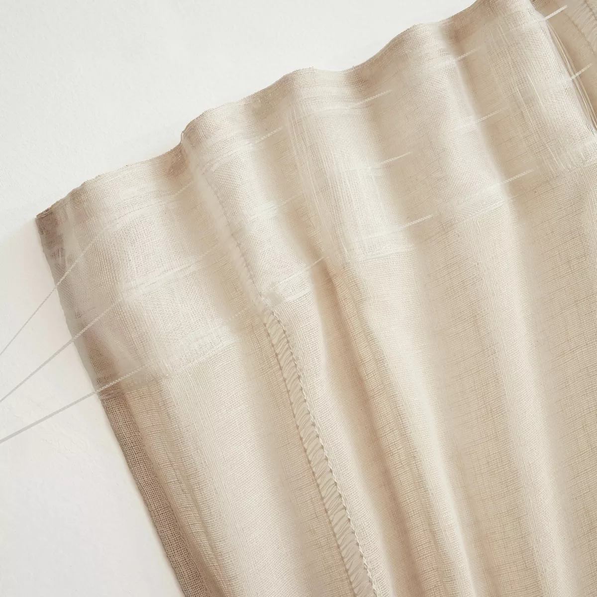 Visillo con cinta fruncida (280 x 240 cm) Léontine Beige