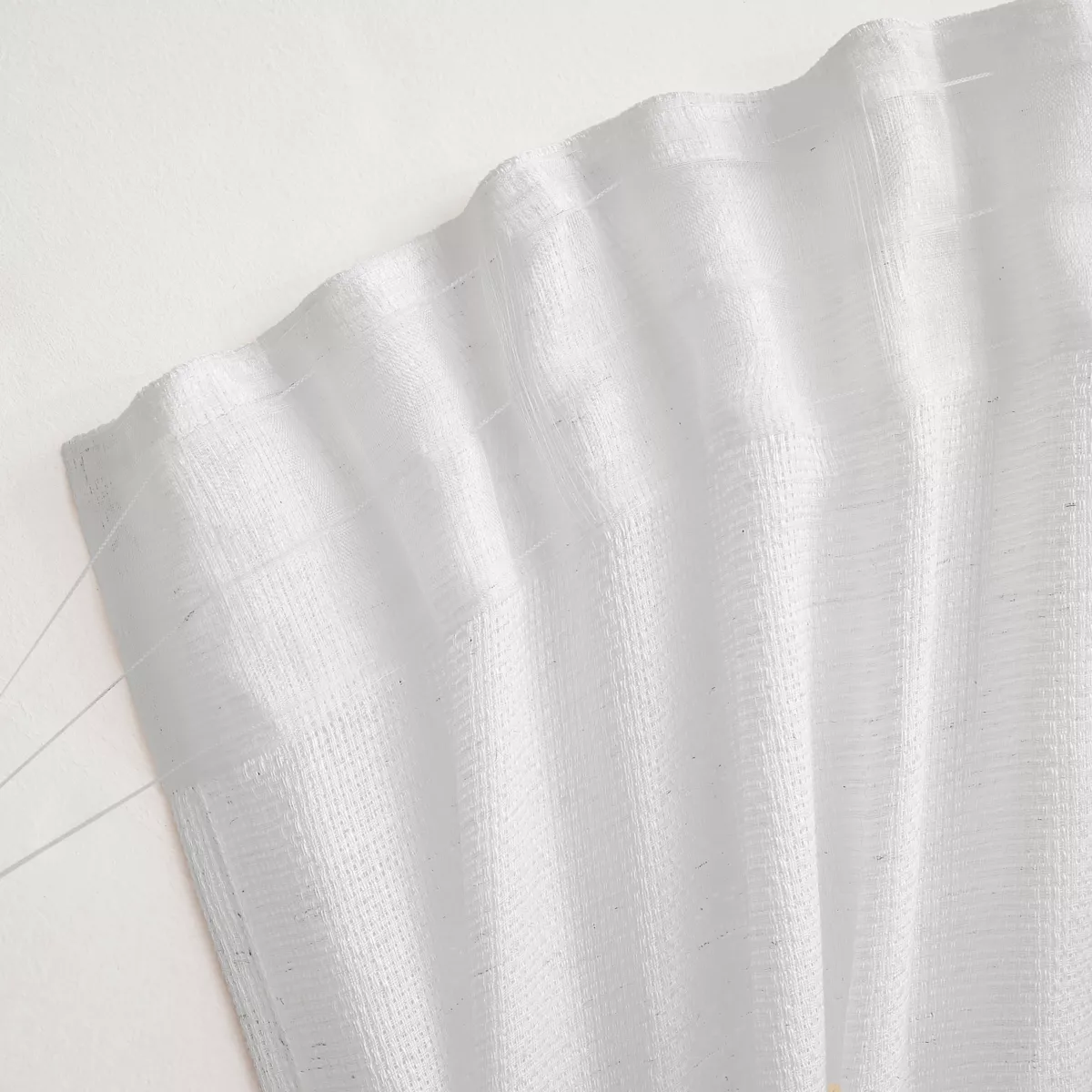 Visillo con cinta fruncida efecto lino (140 x 240 cm) Luca Blanco