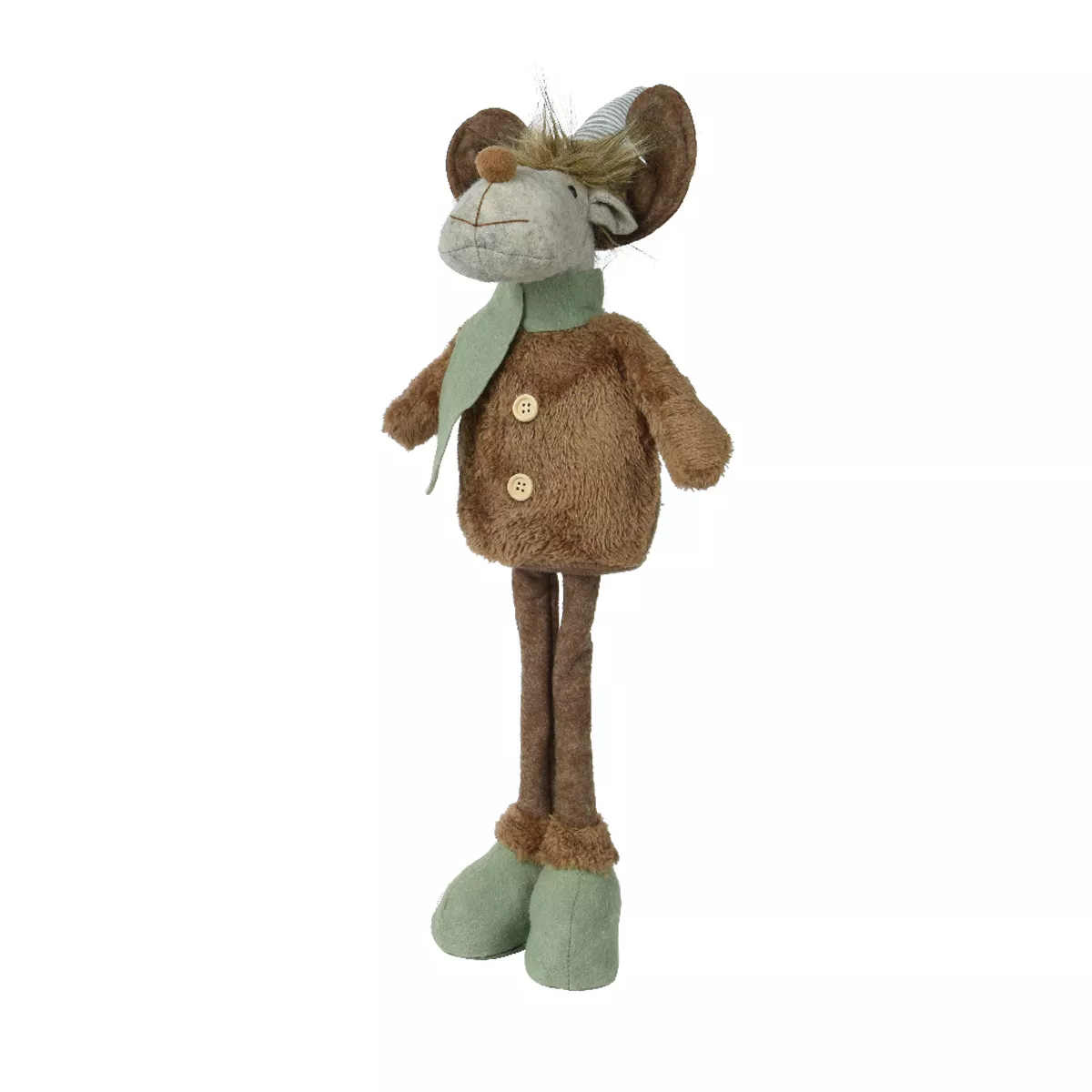 Renna di Natale decorativa (H60 cm) Billie Menta bianca