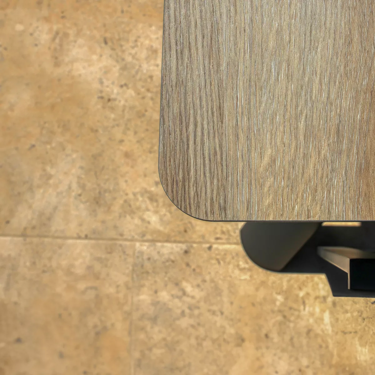 Quadratischer Gartentisch Aluminium 8 Pers. (136 x 136 cm) Amalfi - Anthrazitgrau