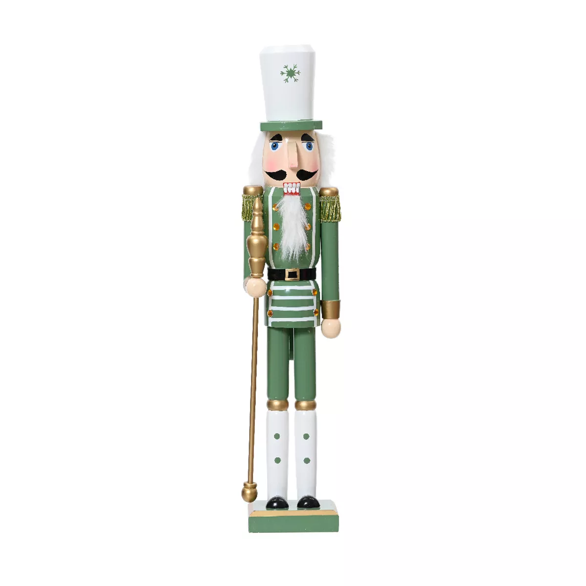 Soldat Casse-noisette en bois (H92 cm) Viktor Vert