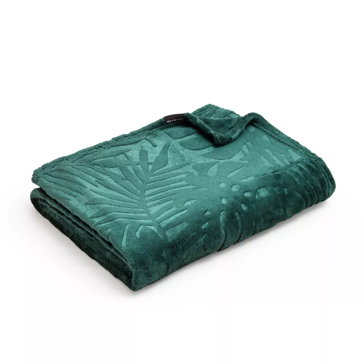 Plaid doux flanelle (220 x 240 cm) Flore Vert