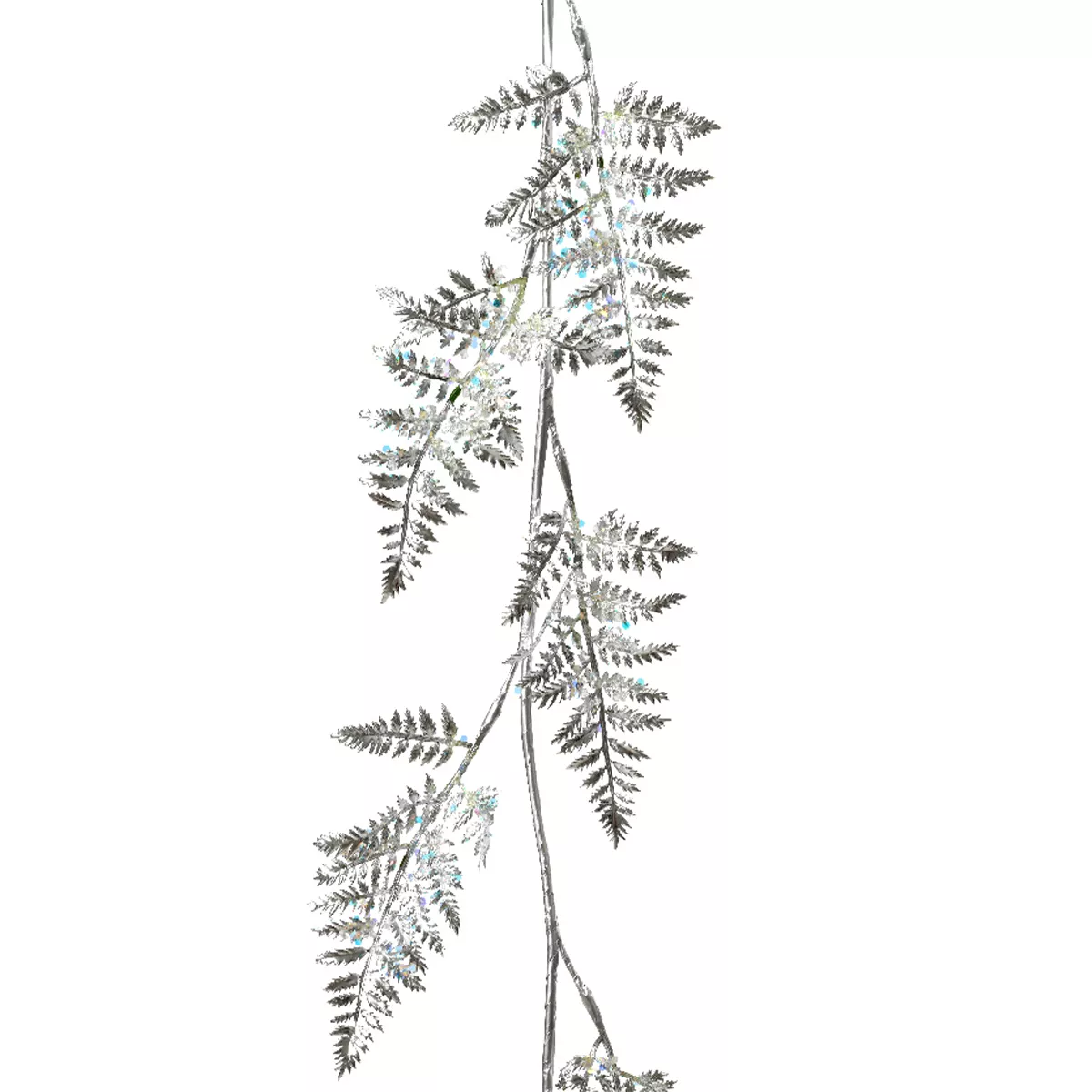 Ghirlanda di foglie (120 cm) Felce Reale Argento