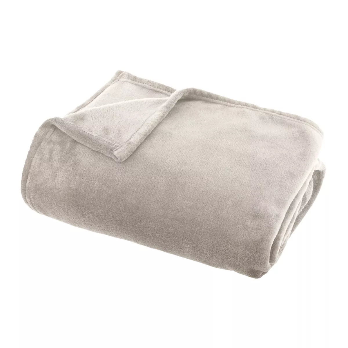 Plaid doux flanelle (125 x 150 cm) Didou Beige