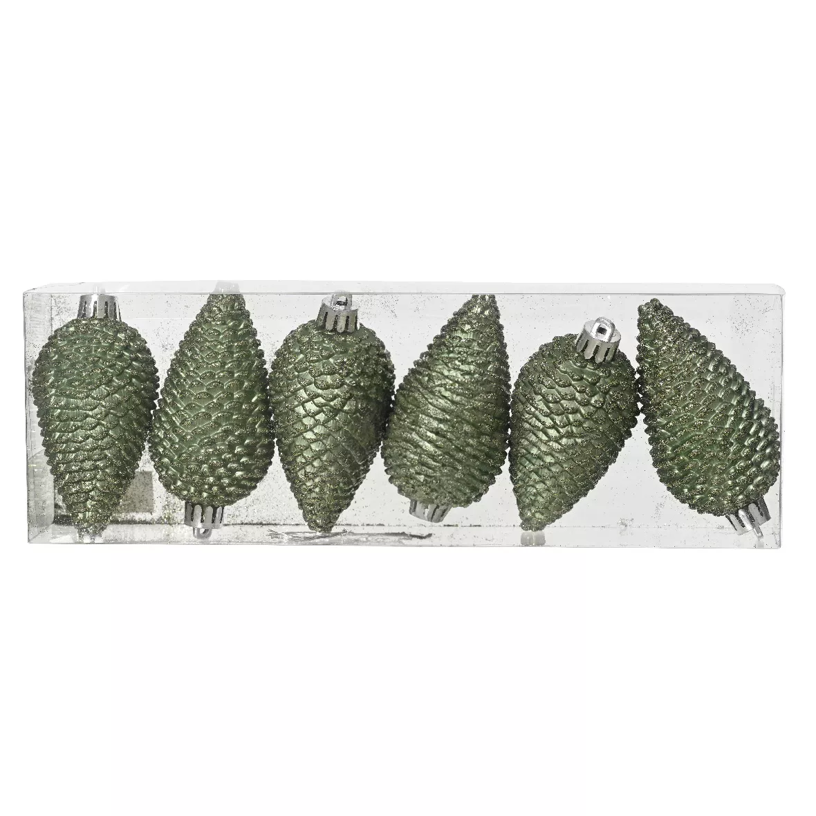 Lote de 6 piñas para colgar (H8 cm) Alpine Verde romero