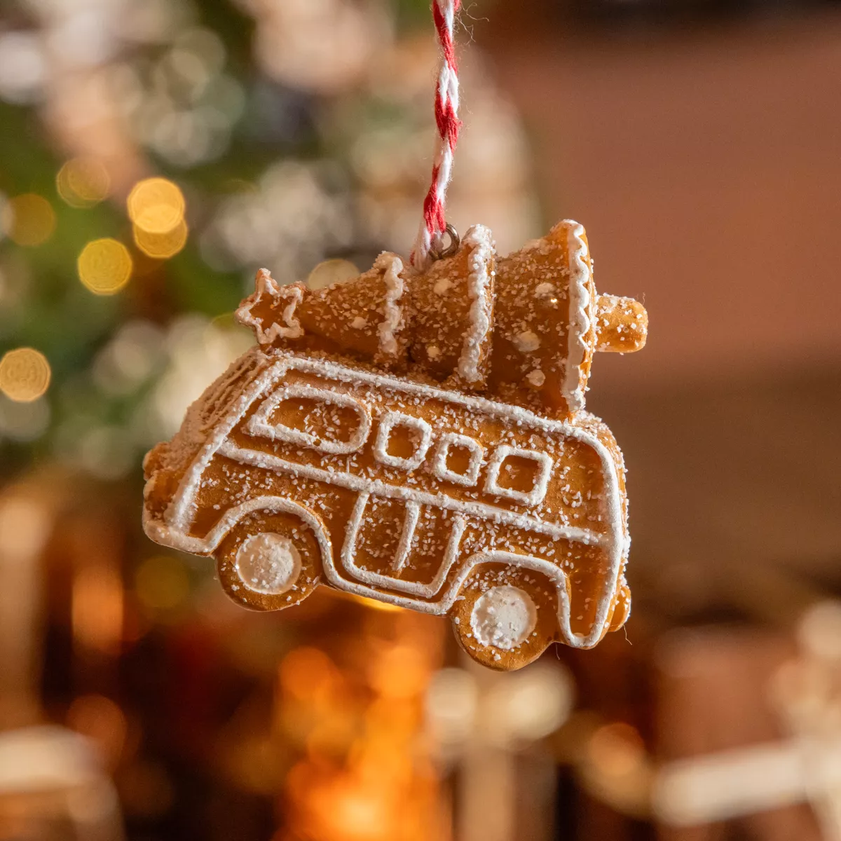 Bola de Navidad para colgar (H7 cm) Pan de jengibre gourmet