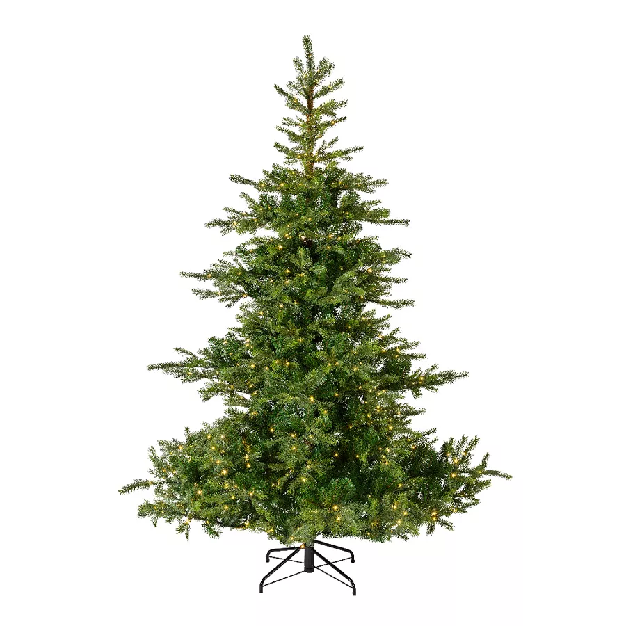 Árbol artificial de Navidad con luces 800 LED H270 cm Glorious Verde abeto