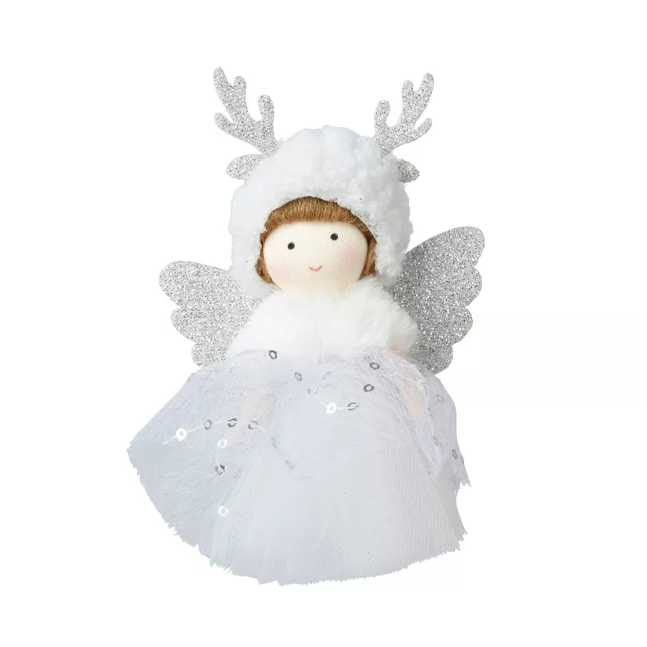 Weihnachtsengel zum Aufhängen (H13 cm) Alice Hirschholz Weiß