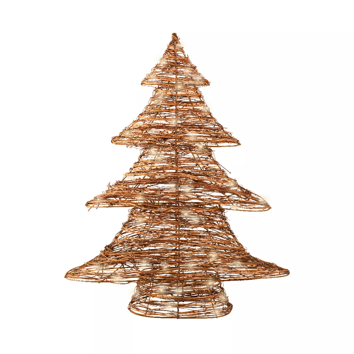 Beleuchteter Baum Batteriebetrieben 30 LED (H40 cm) Christmas Rattan Warmweiß